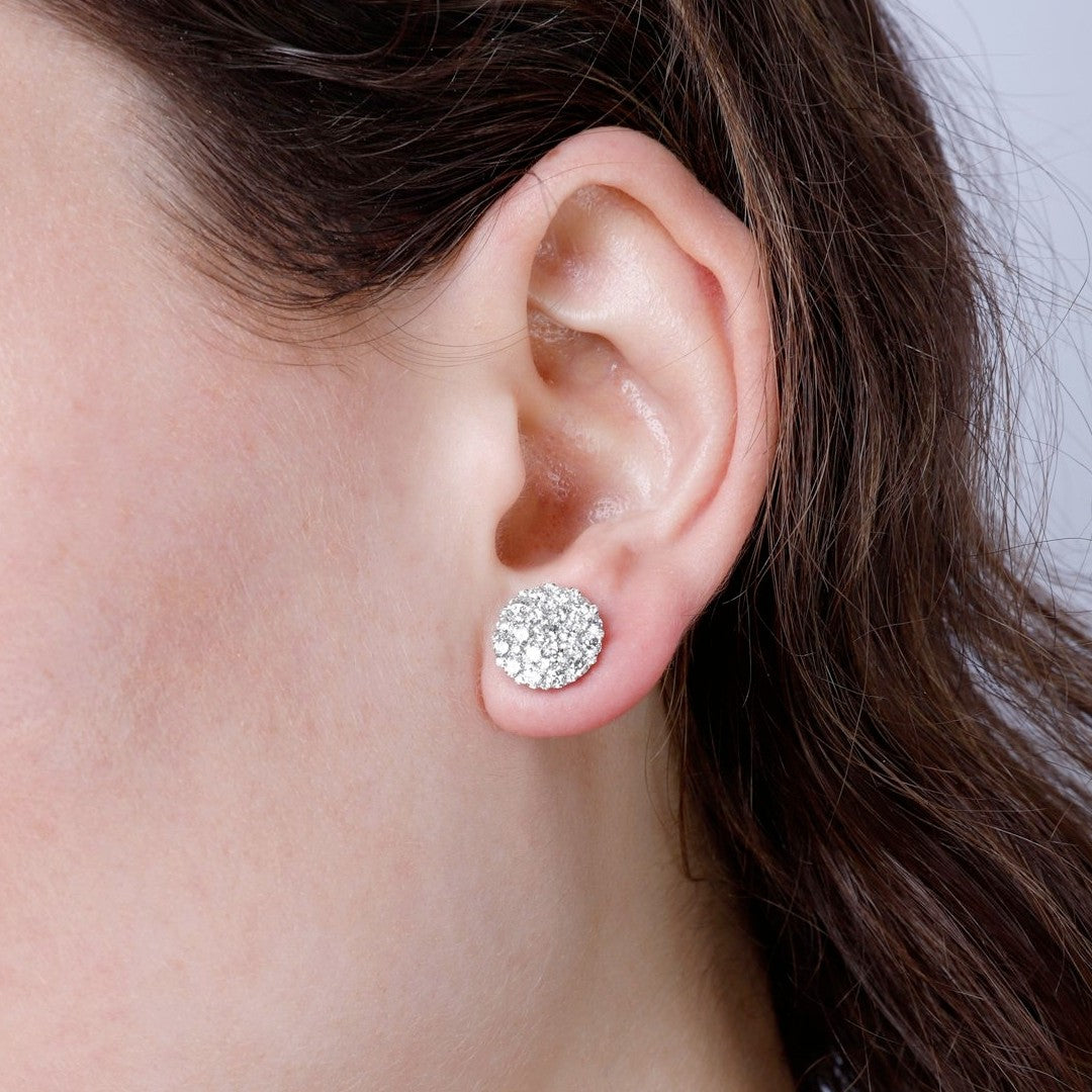 Large Diamond Halo Stud Earrings - South Bay Jewelry